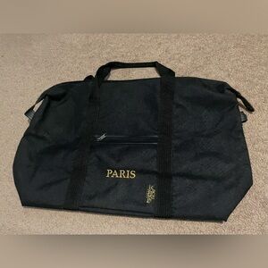 Bon Voyage Paris‎ black duffle bag